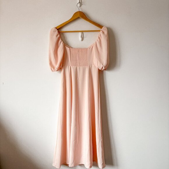 Aritzia Wilfred Novella Midi Dress Soft Pink Blush Size 0 - Picture 9 of 11
